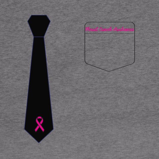 Pink Ribbon Tie Breast Cancer Awareness by macshoptee